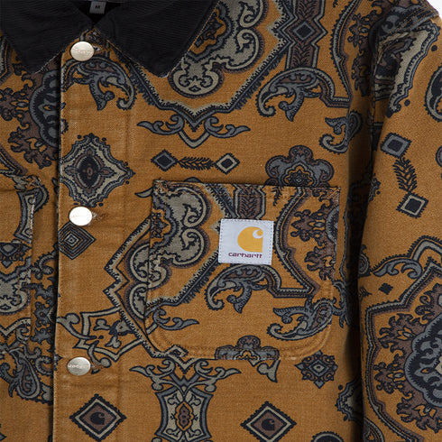 Carhartt WIP Michigan Coat Hamilton Brown Multi Verse/Black I031197 Degli Uberti